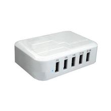 All in One 5 USB Travel Charger with Cable  - White