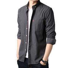 New long-sleeved striped casual fashion men's shirt