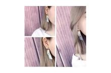 Gold Toned Korean Style Asymmetrical Ribbon Earrings