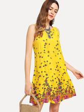 Floral Print Sleeveless Dress