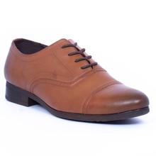 Kapadaa: Caliber Shoes Tan Brown Lace Up Formal Shoes For Men – ( P 518 C)