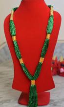 Maroon/Golden Beads Woven Pote Necklace For Women