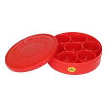 GEM Plastic Round 7 Sectioned Spice (Masala) Box