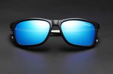 GREY JACK Polarized Ice Blue Lens Glossy.Black Frame Wayfarer Sunglasses (Unisex)