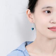 Sterling silver earrings_Wan Ying Jewelry Ocean Heart