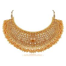 Apara Bridal Gold Plated Pearl LCT Stones Necklace Jewellery