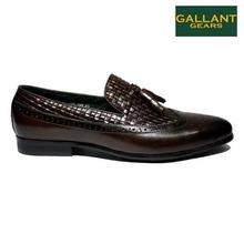 Gallant Gears Coffee Leather Slip On Formal Shoes For Men - (620-18B)