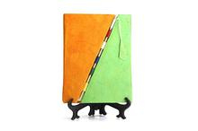 Two Toned Lokta Paper Note Book- Orange/Light Green