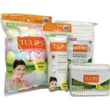 Tulips Combo Pack of 2 Cosmetic Buds, Pads, Ball (Pack of 6)