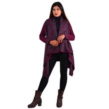 Paislei maroon shrug with grey prints for women -LH-1924-102