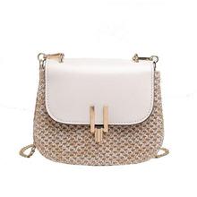 New Elegant Women Straw Messenger Bag Versatile Messenger