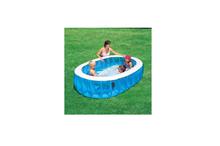 Elliptic Inflatable Kids Swimming Pool - Blue