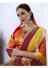 Stylee Lifestyle Maroon Kota Silk Woven Saree -1543