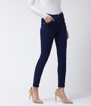 Boston Hub Cropped Blue Denim Navy Blue  For Women