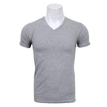 Men's Grey Solid Plain Tshirt