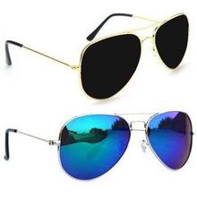 Sheomy Unisex Combo Pack of Aviator Sunglasses for Men and Women -