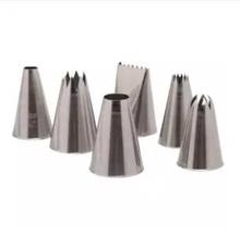 Navisha Stainless Steel 6 Pc Icing Piping Nozzles Cake Decorating Tool Set