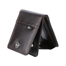 OMFashion Leather Men's Wallet (Hard Brown)