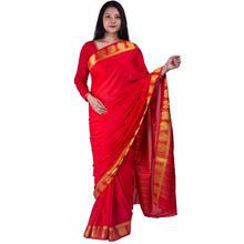 Crepe Silk Saree with Heavy Zari Border for Women - 5009