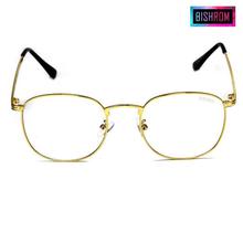 Golden Metal Frame Unisex Eye Wear