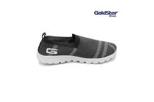 Goldstar Dark Grey Textured Running Slip-On Shoes For Men