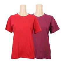 Pack Of 2 Cotton T-Shirt For Women -Orange/Maroon