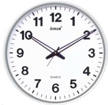 SONAM Quartz White Round Design Analog Wall clock-Model 257