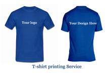 Blue Round Neck Plain T-Shirt Printing Service