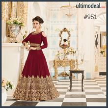 DESIGNER HEAVY EMBROIDERED TRADITIONAL OCCASIONALLY FASHION PARTY WEDDING WEAR LONG ANARKALI BRIDAL DRESS