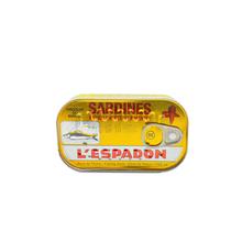 L&#39;Espadon Sardines in Spiced Vegetable Oil 125g