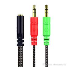 3.5mm Stereo Audio Jack Splitter Cable Adapter For Mobiles Laptop PC