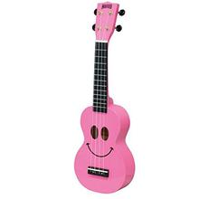 Mahalo U-Smile Series 4 String Soprano Ukulele with Bag, Pink