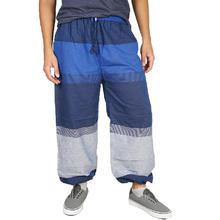 Linen Unisex Loose Pant Blue and Grey
