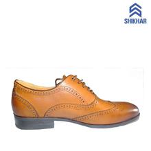 Shikhar Slip On Brogue Leather Shoes For Men (803)- Brown