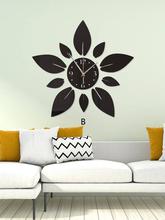 1pc Flower Shaped Mirror Surface Wall Clock