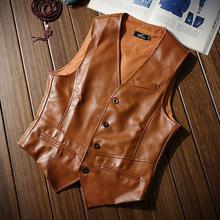 AliExpress Supply Men's Autumn Casual Fashion PU Vest