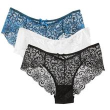 3 Pieces Panties Woman Underwear Briefs Sexy Lace Breathable