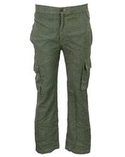Pine Green Checkered Causal Pants For Men - MTR3064