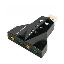 Aafno Pasal Double Sound Card Virtual 7.1 Channel USB 2.0 Audio Adapter