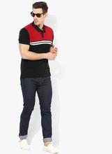 Levi’s Black Striped Regular Fit Polo T-Shirt