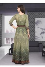 Stylee Lifestyle Green Crepe Printed Kurti - 5003