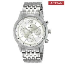 Titan Neo Champagne Dial Chronograph Watch For Men - 1766SM01
