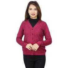 Pink Textured Cardigan For Women (6003S)