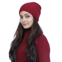 Knitted Designed Mix Cashmere Cap For Women