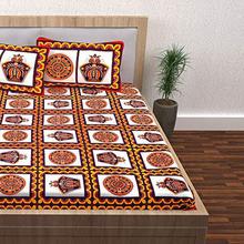 Story@Home 120 TC 100% Cotton Printed 1 Double Bedsheet with