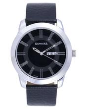 Sonata Analog Black Dial Men's Watch - 7924SL10