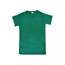 Green Plain Half Sleeves Tshirt For Boys