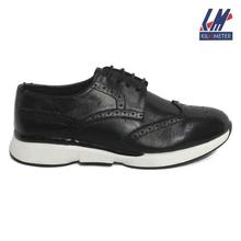 KILOMETER Black/White Lace Up Shoes For Men