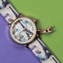 Eiffel Tower Rubber Strap fashionable fancy analog Women Watch- Paris Design