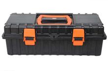 Plastic Tool Box with Organizer, Large (Orange and Black)